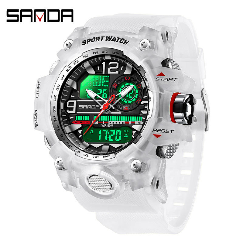 SANDA Unisex Analog-Digital Sports LED Watch - #3353