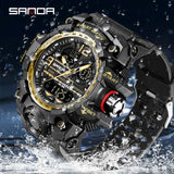 SANDA Unisex Analog-Digital Sports LED Watch - #3353