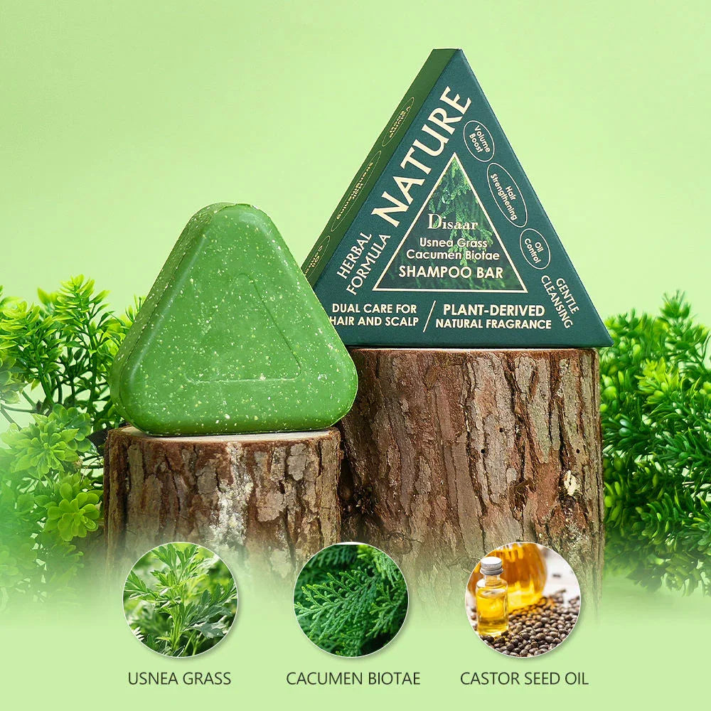 Disaar Usnea Grass & Cacumen Biotae Shampoo Bar - 120g