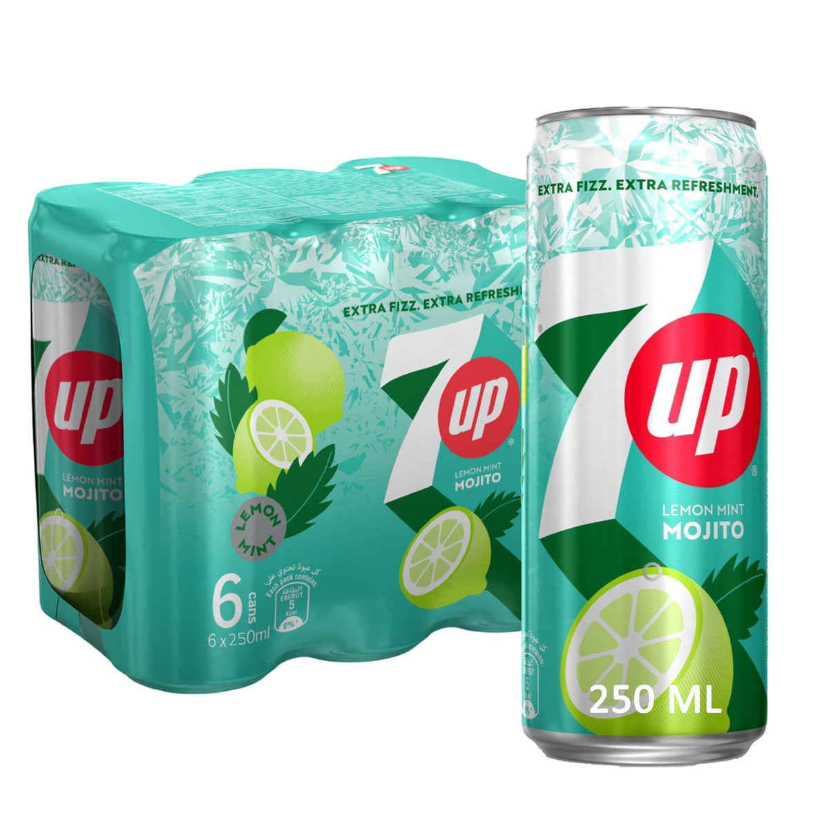 7up Lemon Mint Mojito Can - 250ml (Pack of 6)
