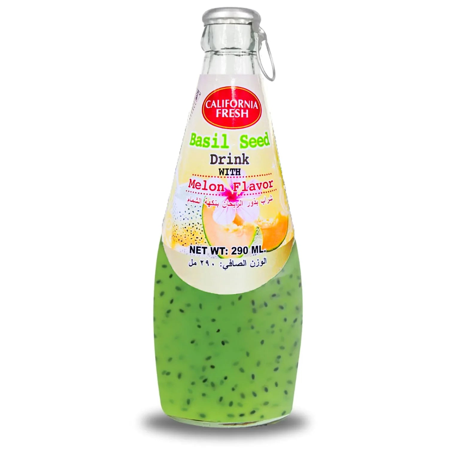 California Fresh Basil Seed Drink With Melon Flavor - 290ml