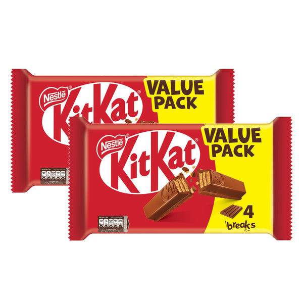 Nestle KitKat Chocolate 4 Breaks Value Pack - 4 × 36.5 (146g) 1+1 Offer