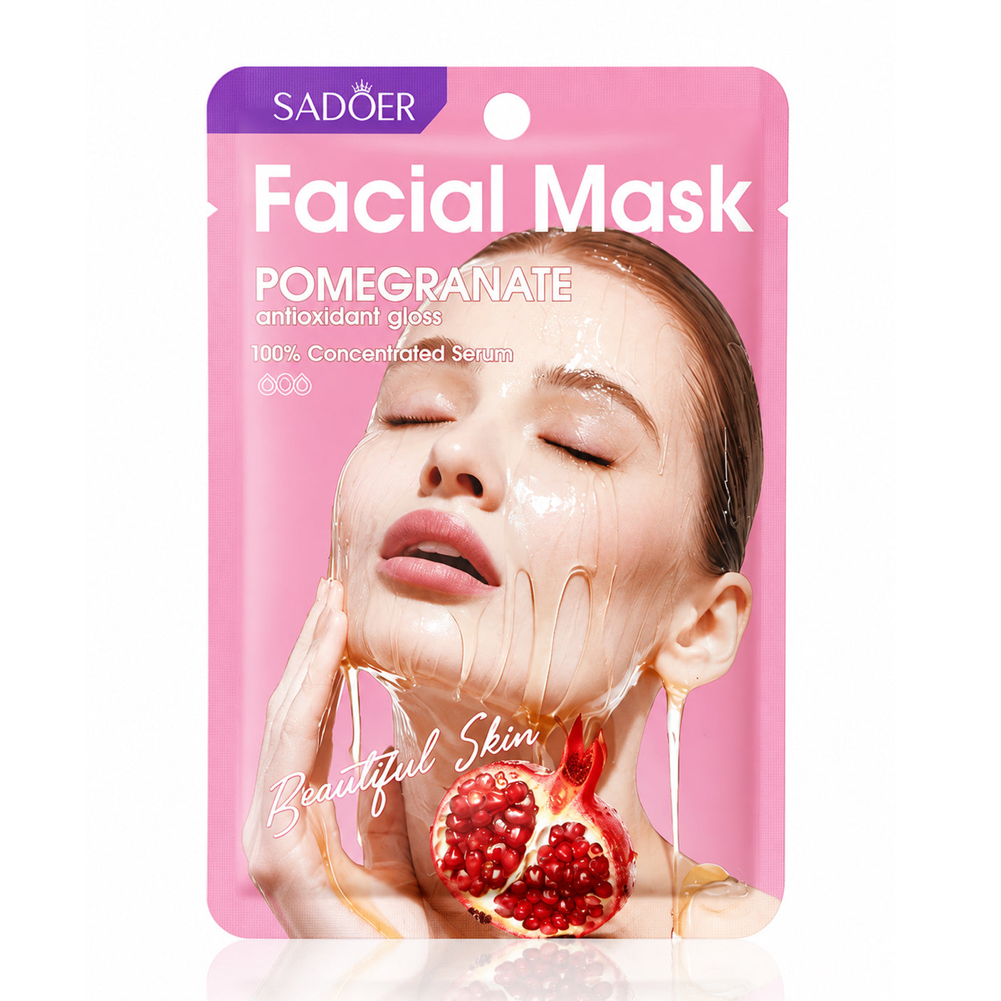 Sadoer Pomegranate Antioxidant Gloss Facial Mask - 25ml