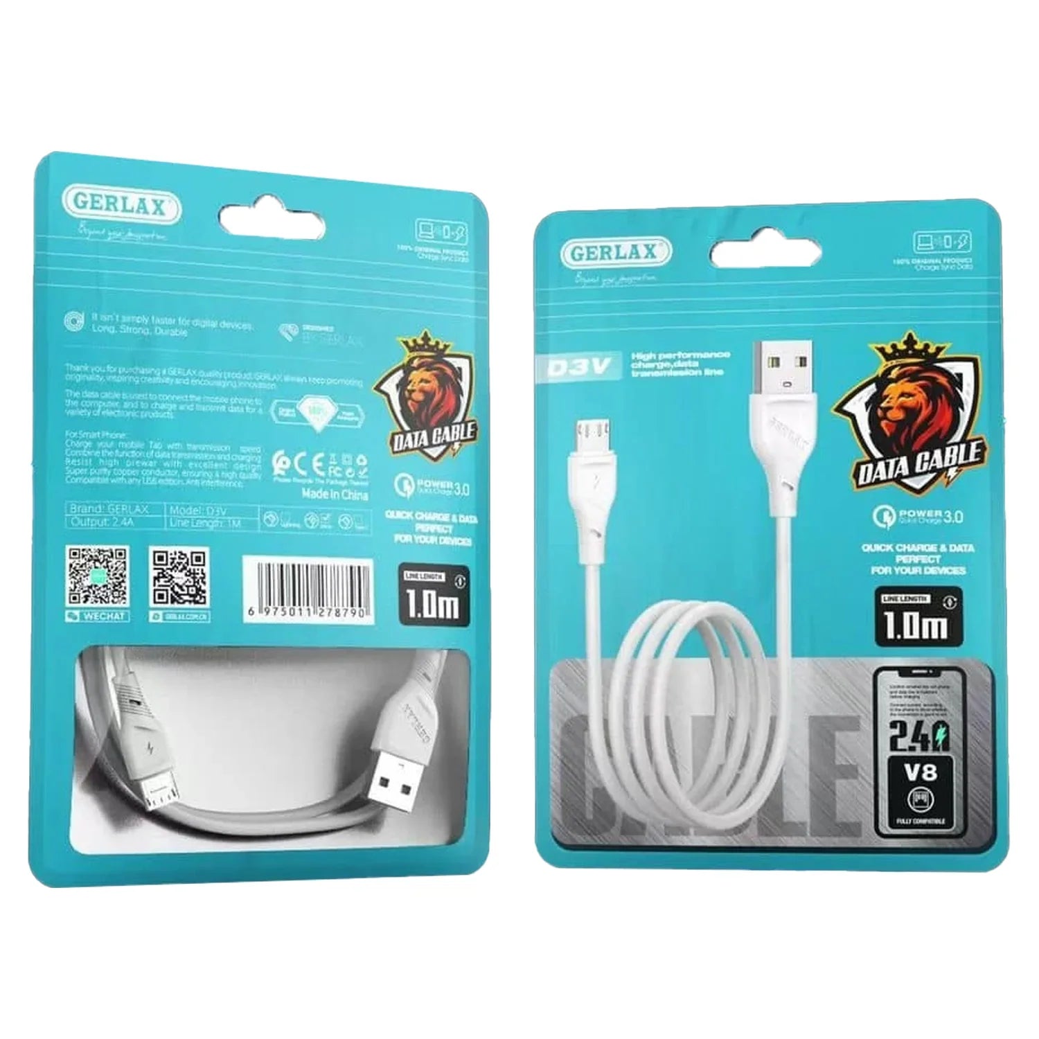 Gerlax Quick Charge & Data Cable 1M - D3V