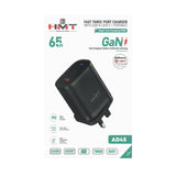 شاحن HMT 65W سريع بثلاثة منافذ - AD45