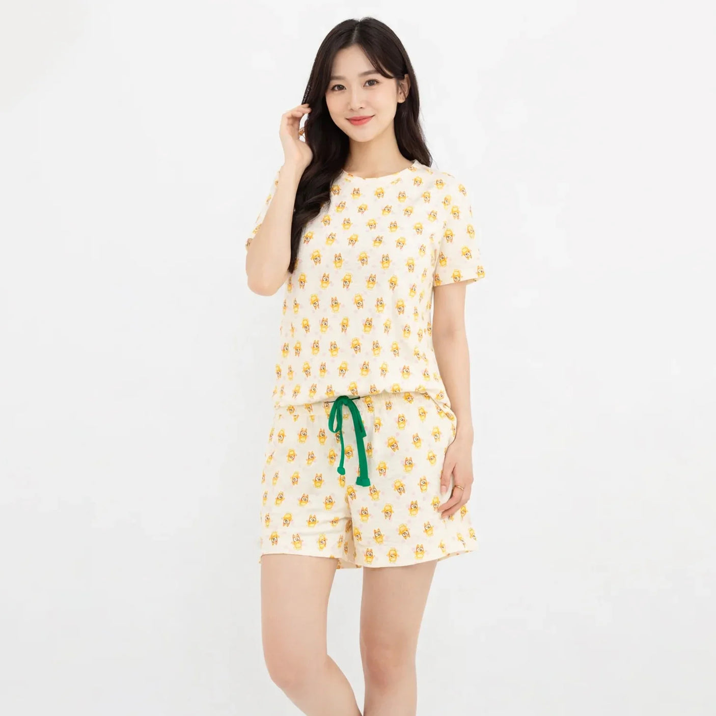 Trendy Cotton T-Shirt & Shorts 2pcs Set #7351