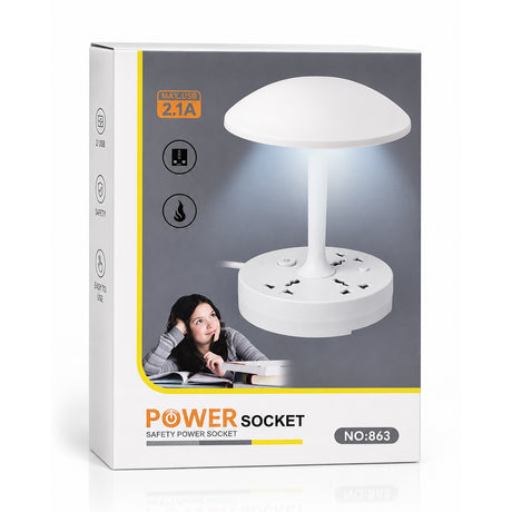 Multi Purpose Power Socket & Study Lamp - 863