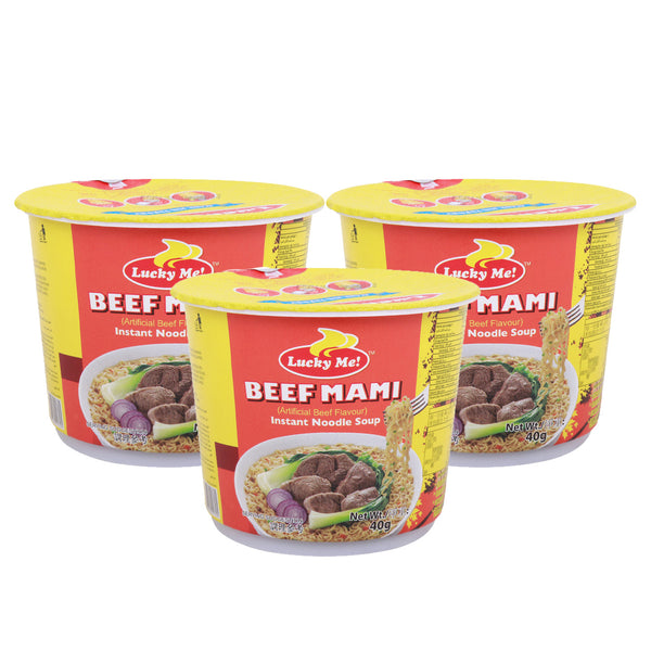 Lucky Me Mini Cup Beef 40g (2+1) Offer