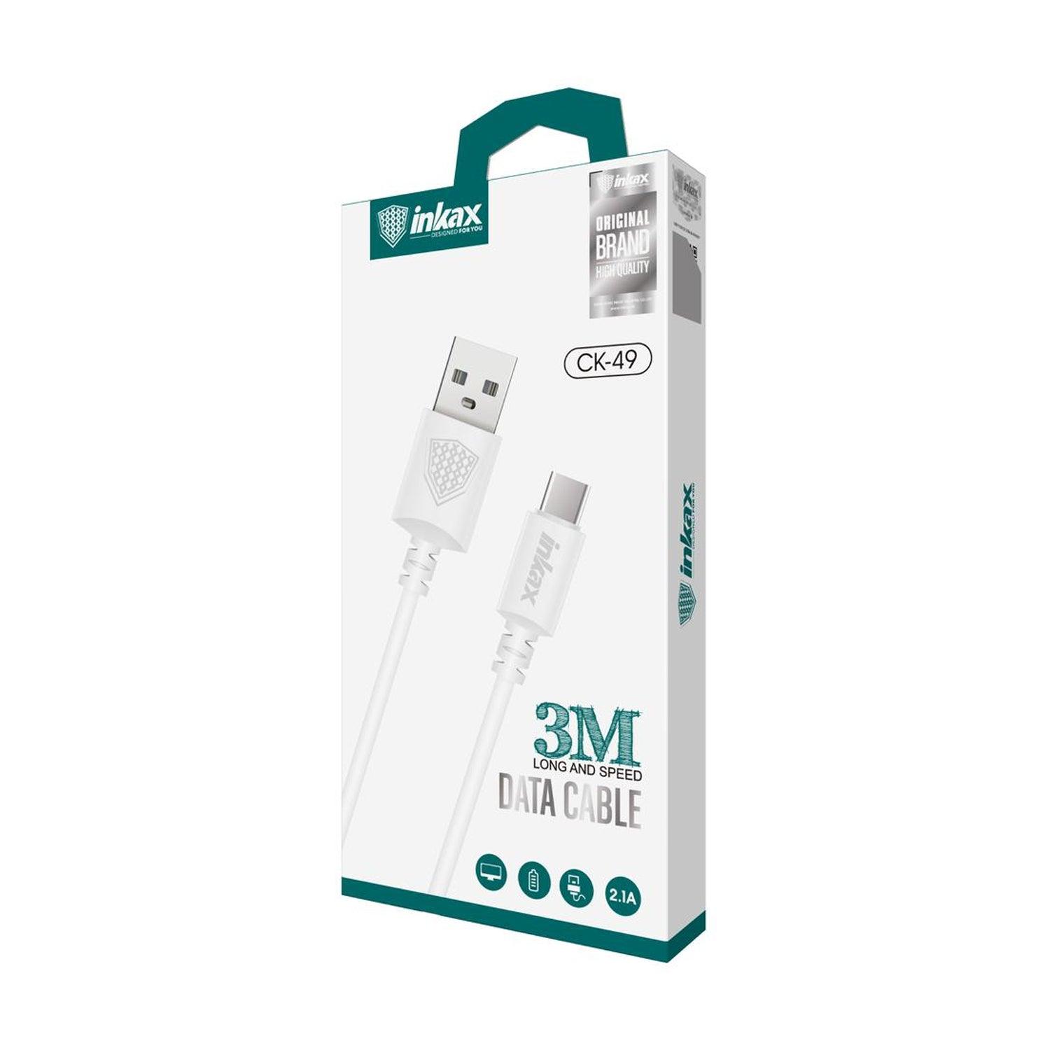 inkax 3M Long & Speed Type C Data Cable CK-49