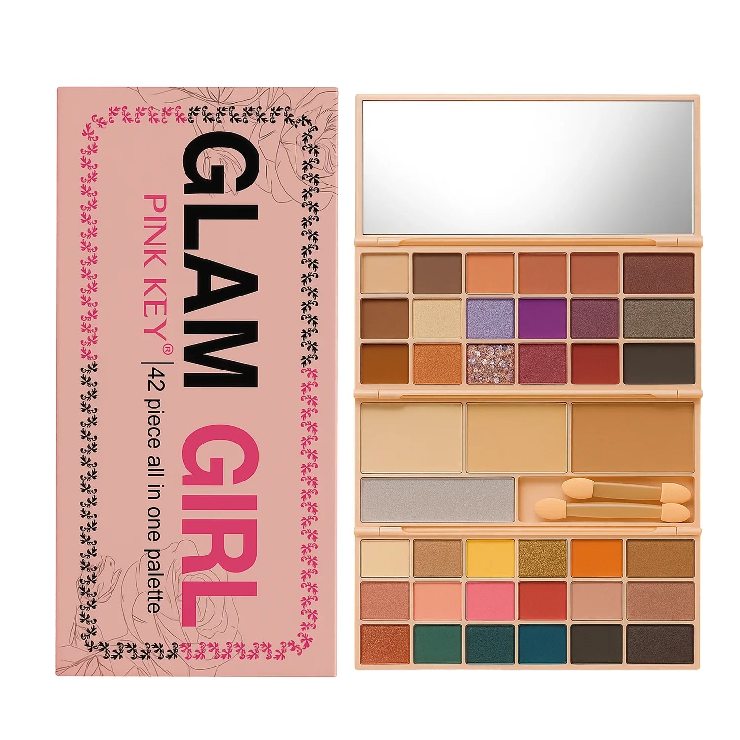 Glam Girl Pink Key Makeup Eyeshadow Palette - PK7192-4