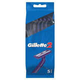 Gillette 2 Men's Disposable Razor - 5 Units