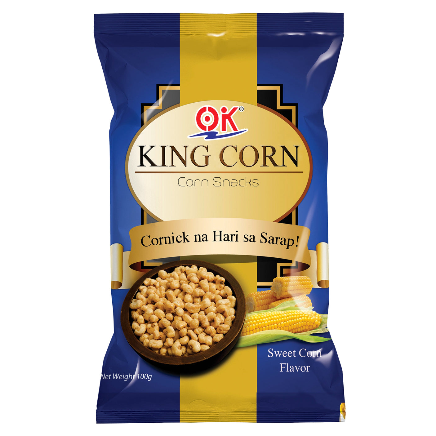 OK King Corn Sweet Corn Flavour Snacks - 100g