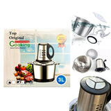 Food Processor Stainless Steel Meat Blender Food Chopper - 3L