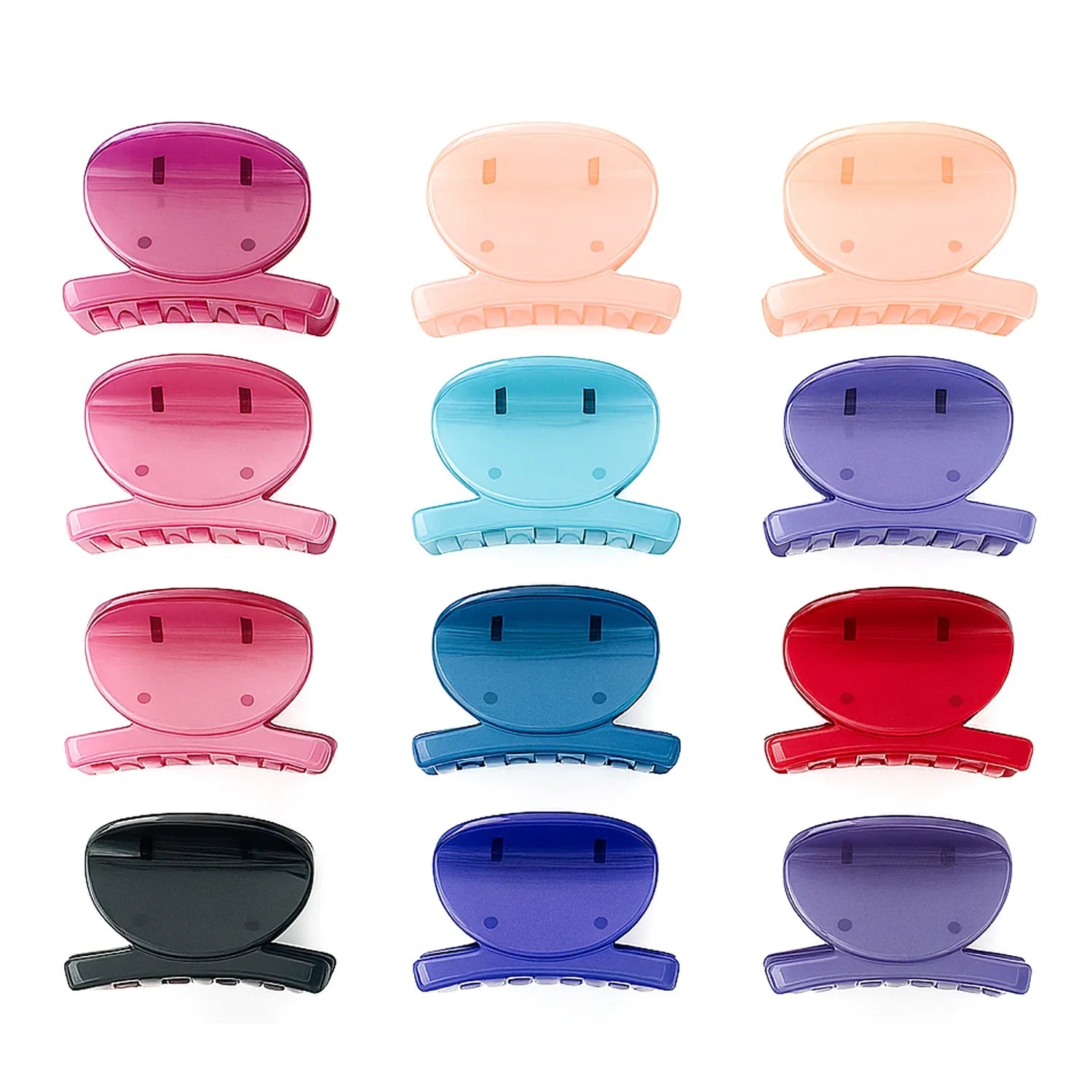 مشابك مخلب شعر بتصميم فريد - 12 قطعة (C128)