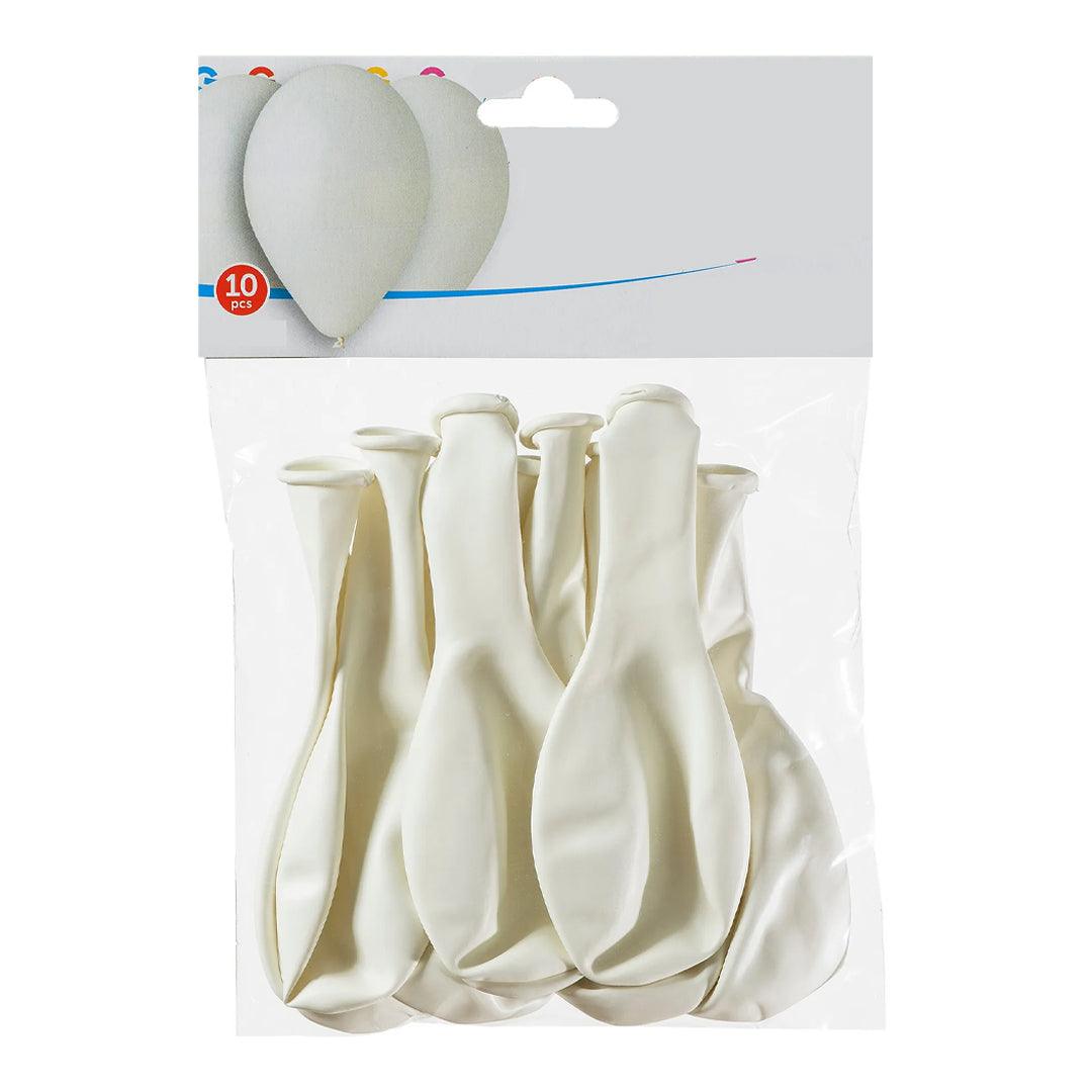 Birthday Party Decoration Balloons White - 10 Pcs