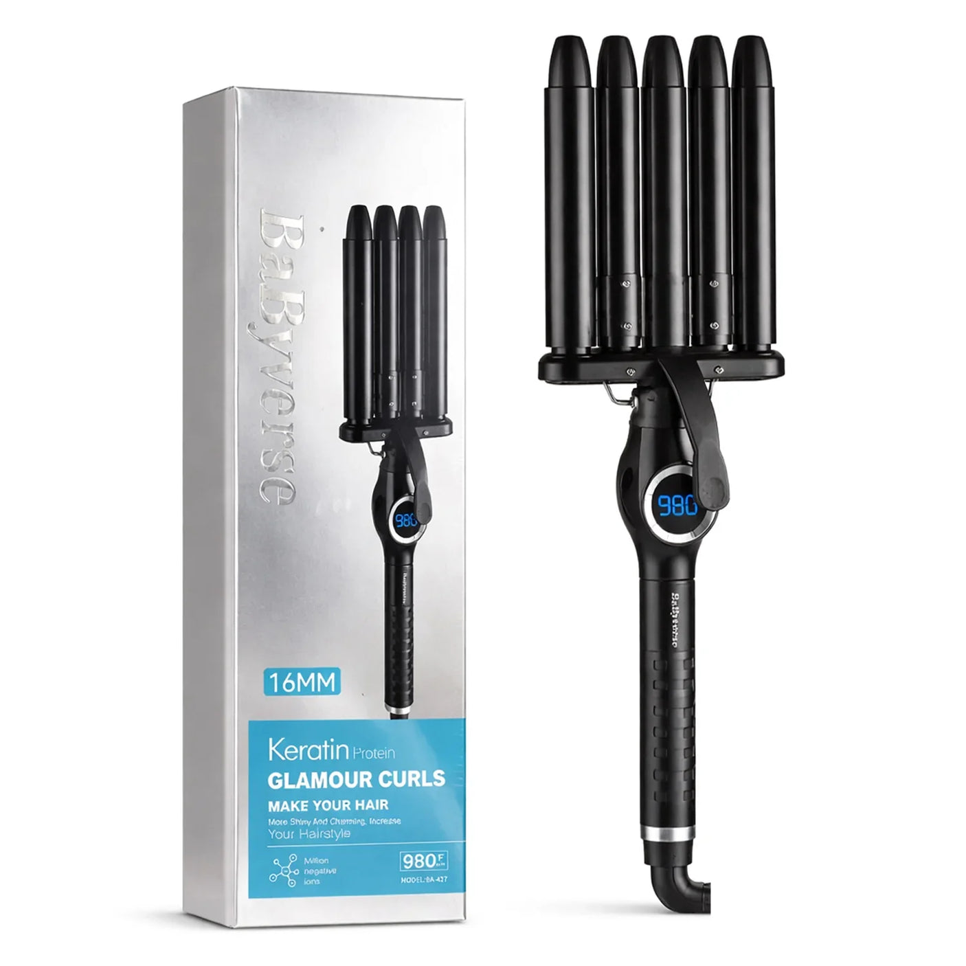 مكواة تجعيد الشعر ذات الخمس أسطوانات من BaByverse Keratin BA-427