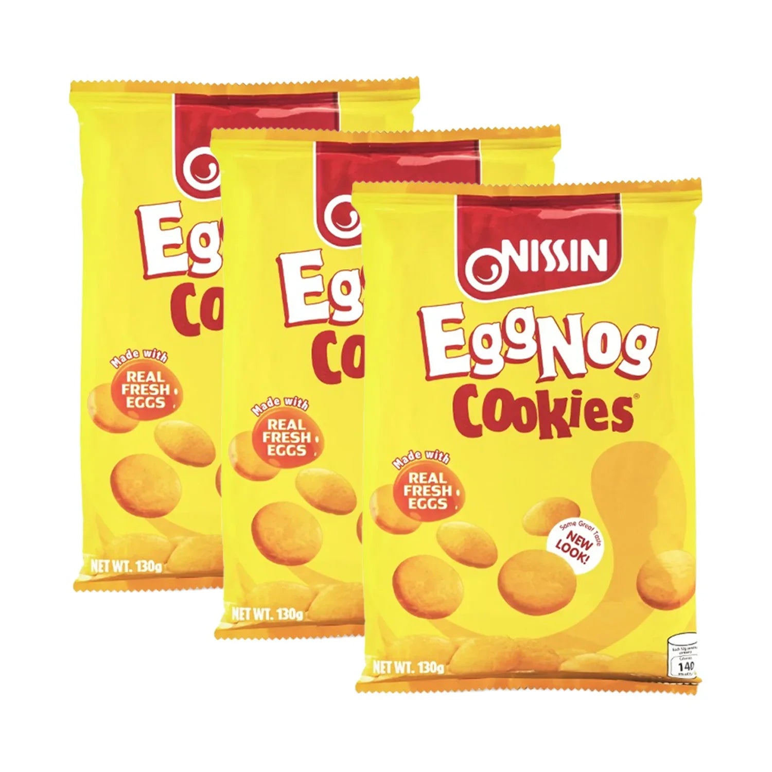 Nissin Eggnog Cookies 130gm × 3 Pcs