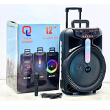 QL 2000W Stereo Wireless Portable Speaker 12" With Mic QL-1204