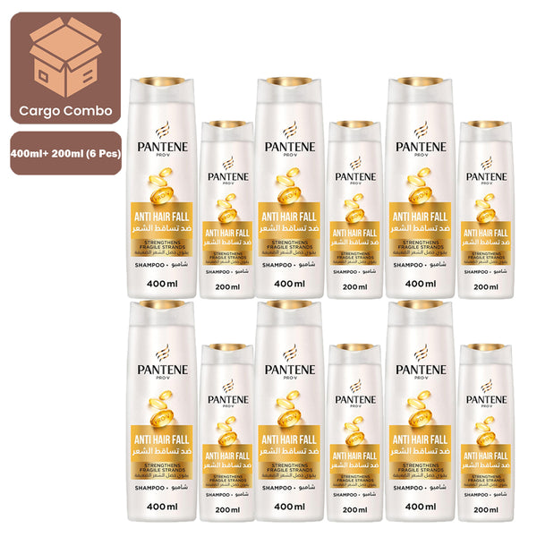 Pantene Pro-V Anti-Hair Fall Shampoo 400ml + 200ml (6 Pcs)