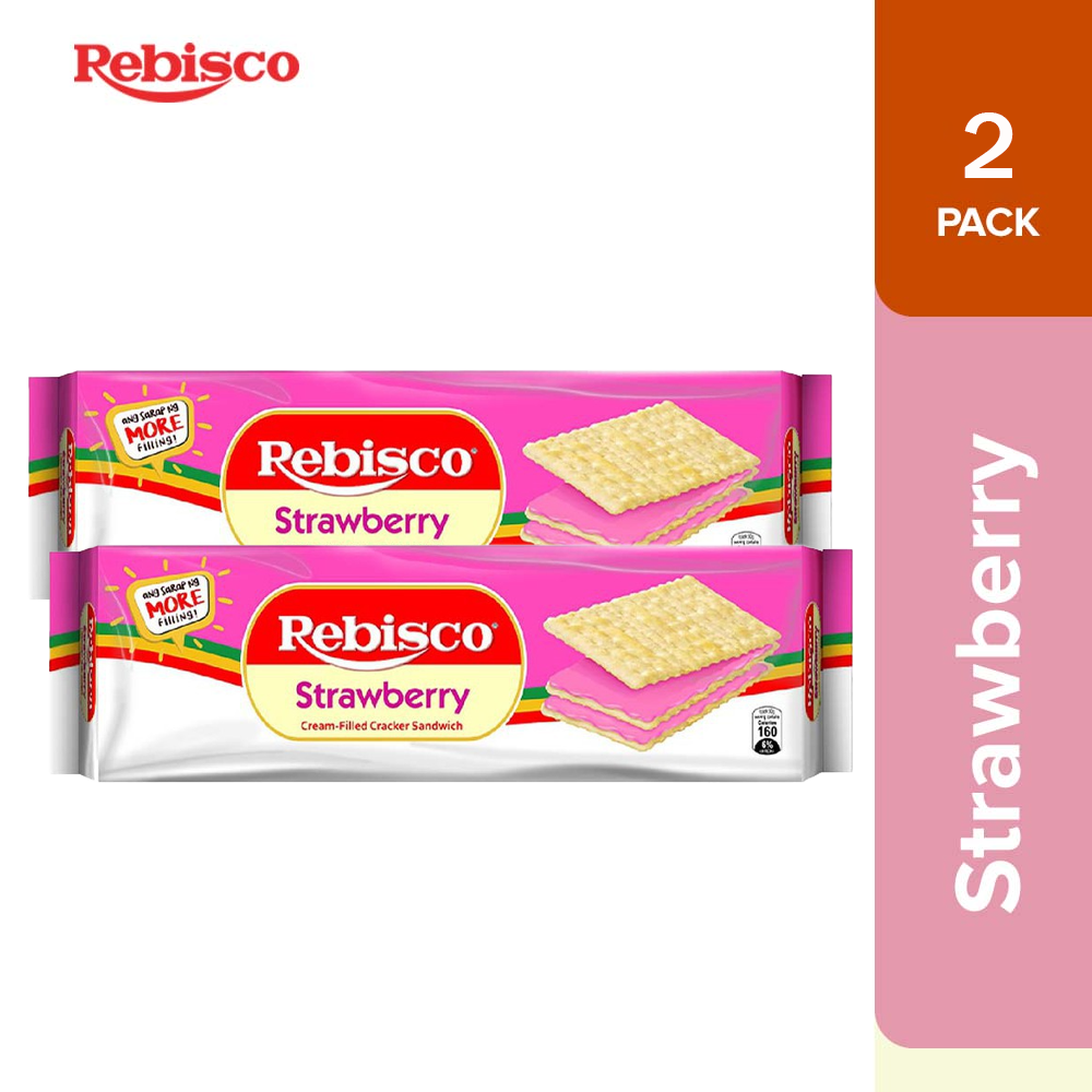 Rebisco Strawberry Filled Cracker Sandwich - 10 x 32g (2Pcs Promo Pack)