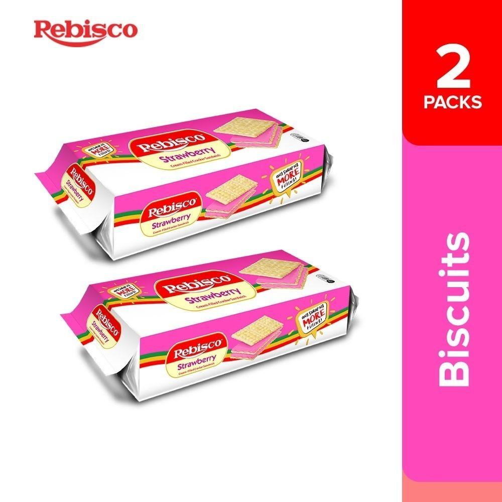 Rebisco Strawberry Filled Cracker Sandwich - 10 x 32g (2Pcs Promo Pack)