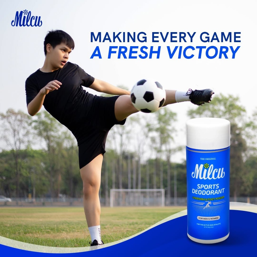 Milcu Sports Deodorant For Underarm & Foot Powder - 80g
