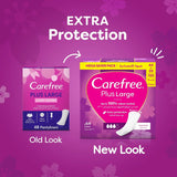 Carefree Plus Large Unscented Panty Liners - 64s × 2Pcs