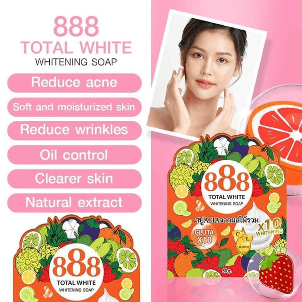 888 Total White 10X Whitening Soap - 80g - Pinoyhyper