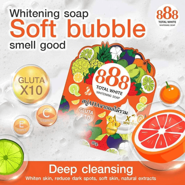 888 Total White 10X Whitening Soap - 80g - Pinoyhyper