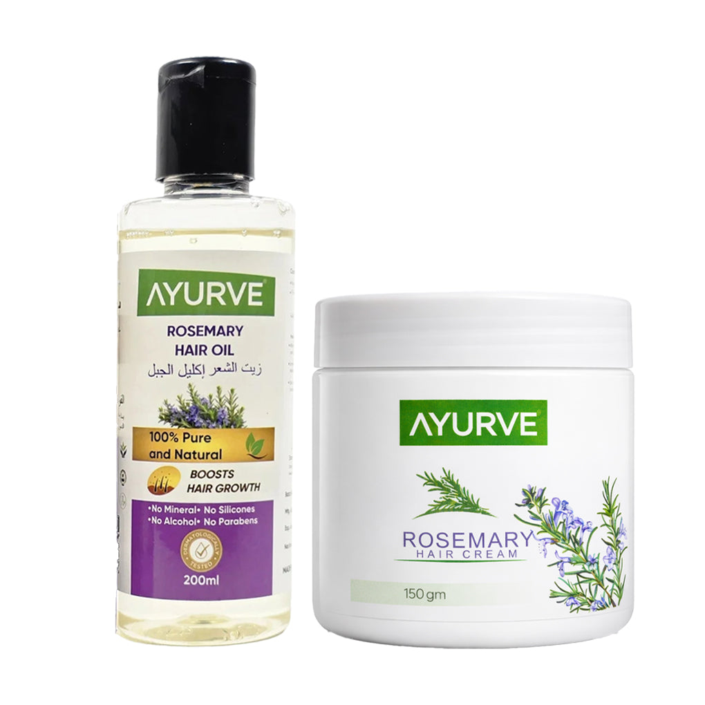 Ayurve Rosemary Hair Oil + Hair Cream - 150g + 100ml (Combo Pack)