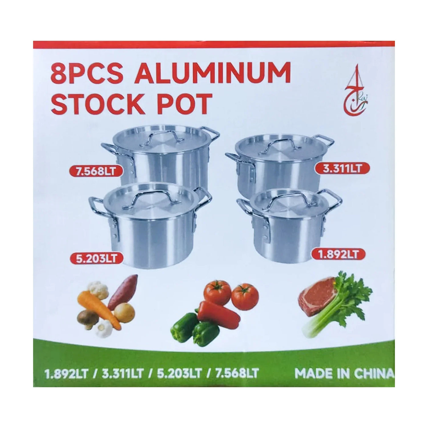 Aluminum Stock Pot 8 Pcs Set