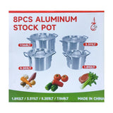 Aluminum Stock Pot 8 Pcs Set