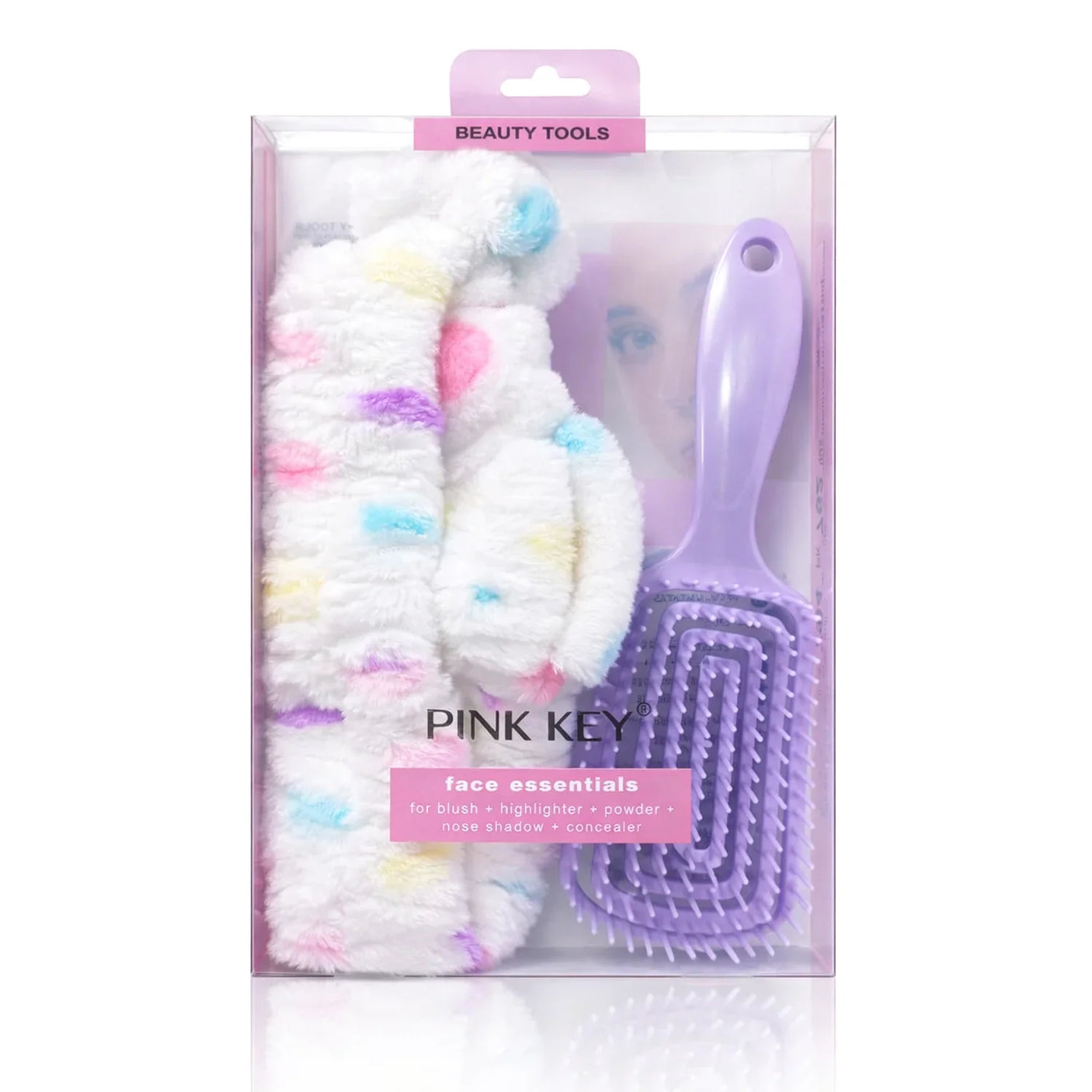 Pink Key Beauty Tools Tangle Comb & Bow Hair Band - PT2291