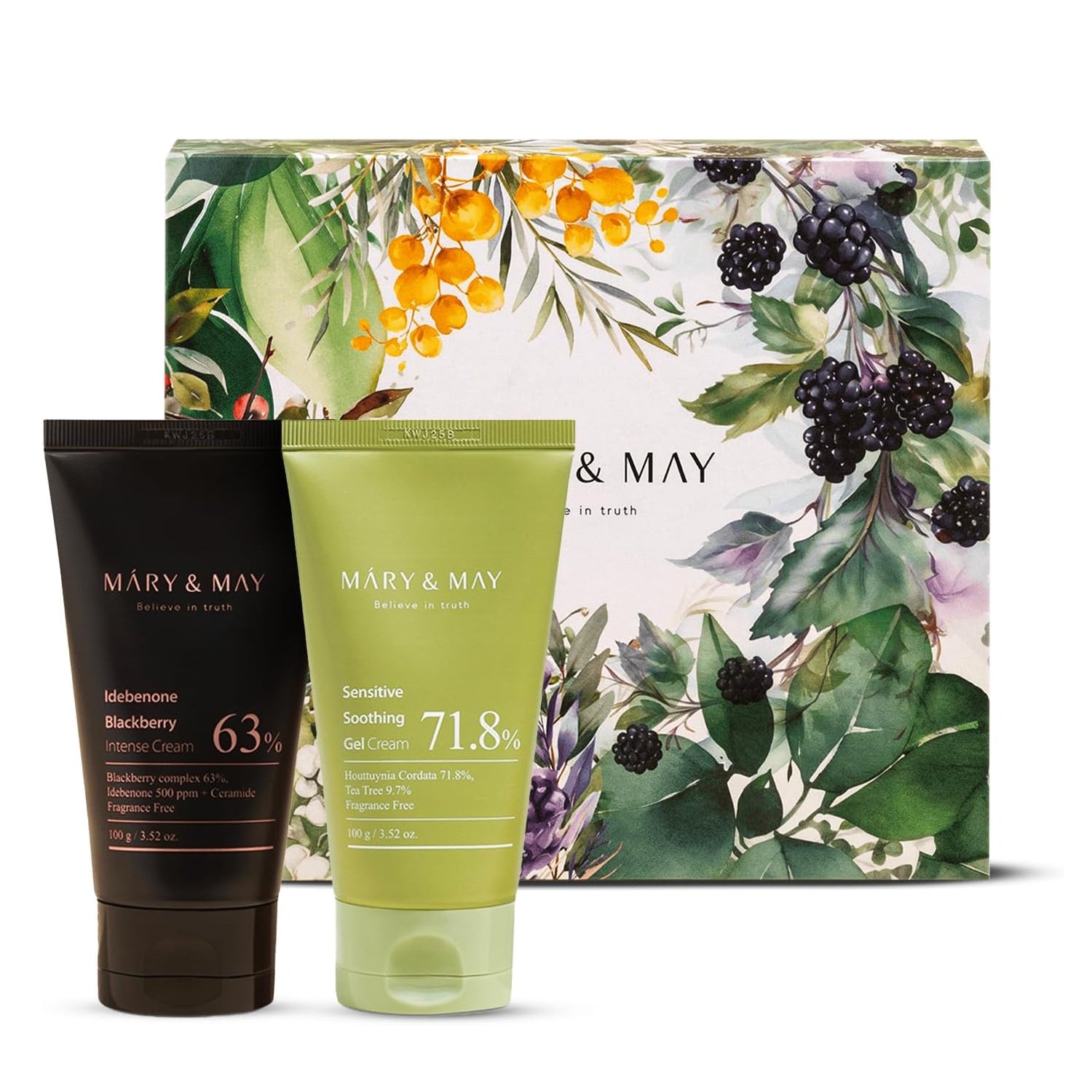 Mary & May Soothing Gel + Blackberry Cream Duo Set - 100g × 2Pcs