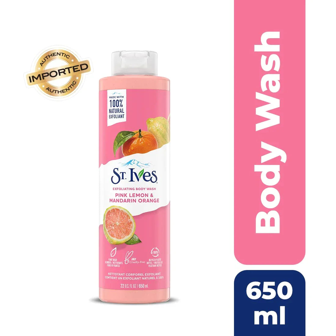 St Ives Pink Lemon & Mandarin Orange Body Wash - 650ml