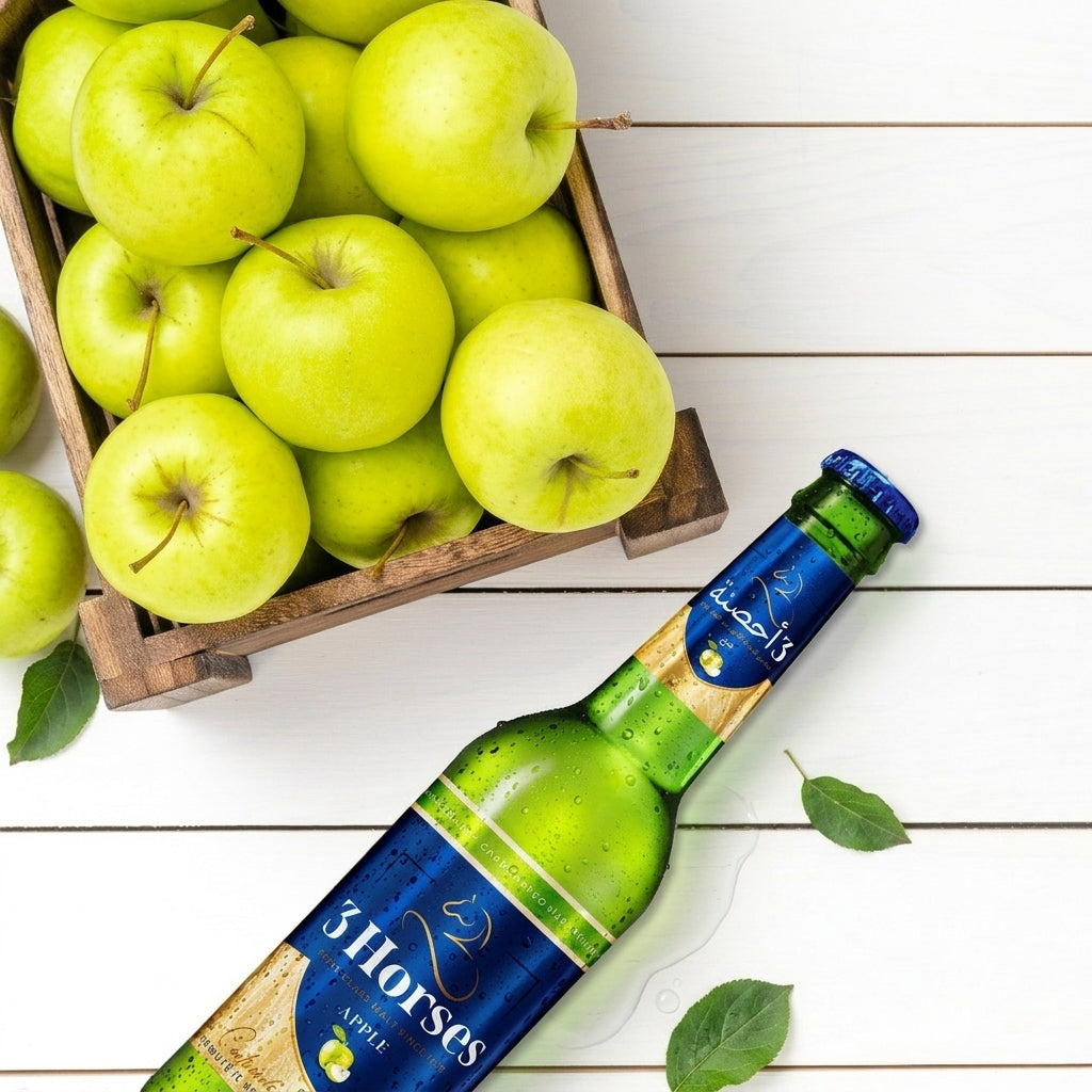 Three Horses First Class Malt Beverage Apple - 330ml