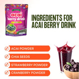 Fitgum Acai Berry Drink With Chia Seeds - 40g (4g x 10 Sachets)
