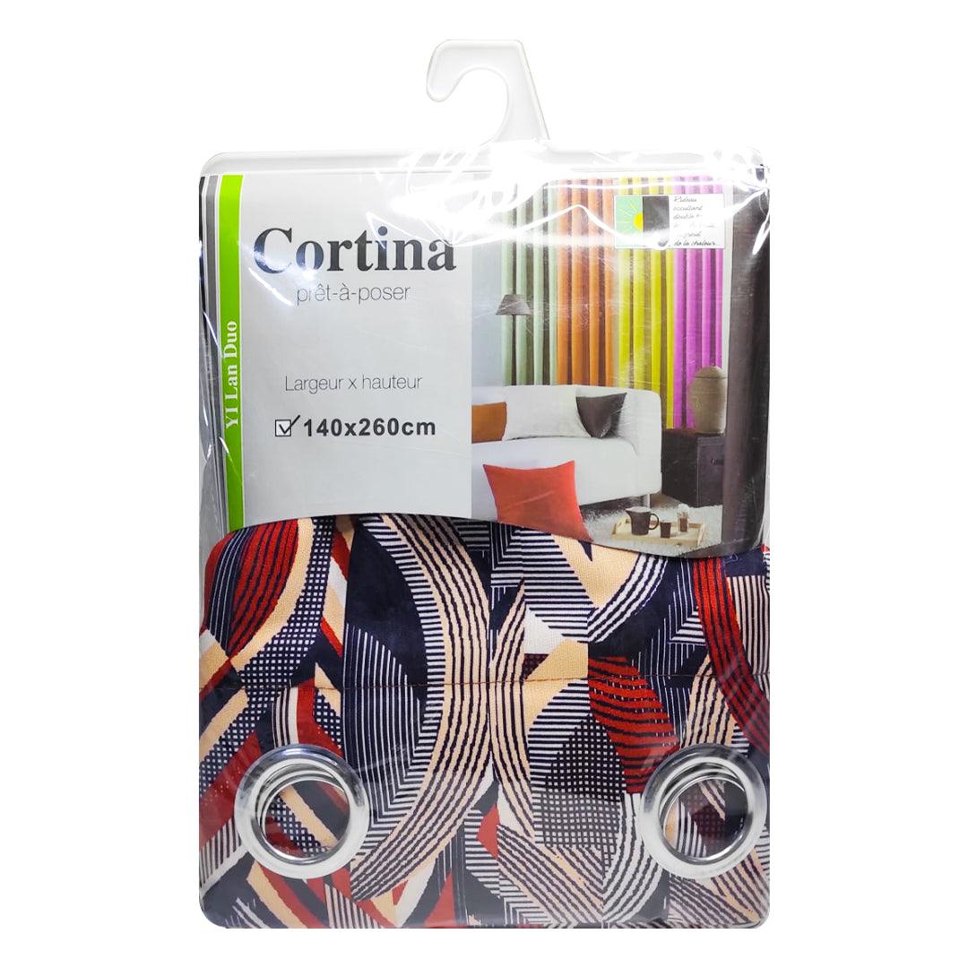 Cortina Modern Design Curtain With Eyelet - 140 × 260CM