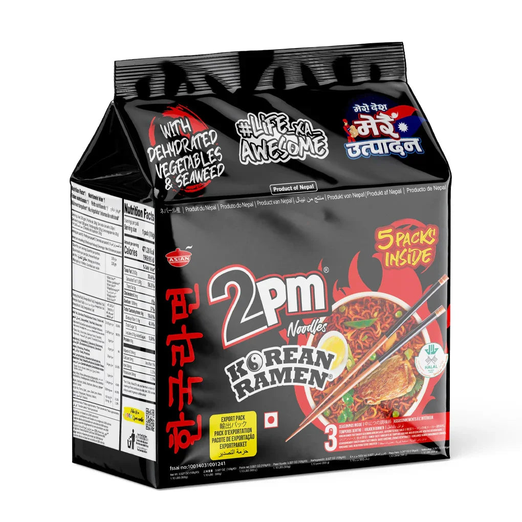 2PM Korean Ramen Instant Noodles - 5Pcs × 100g