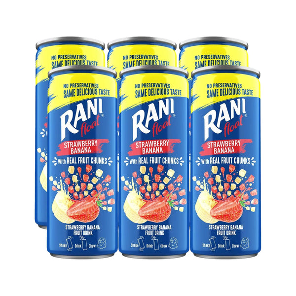 Rani Float Strawberry Banana Fruit Drink - 240ml × 6 Pcs (Offer)