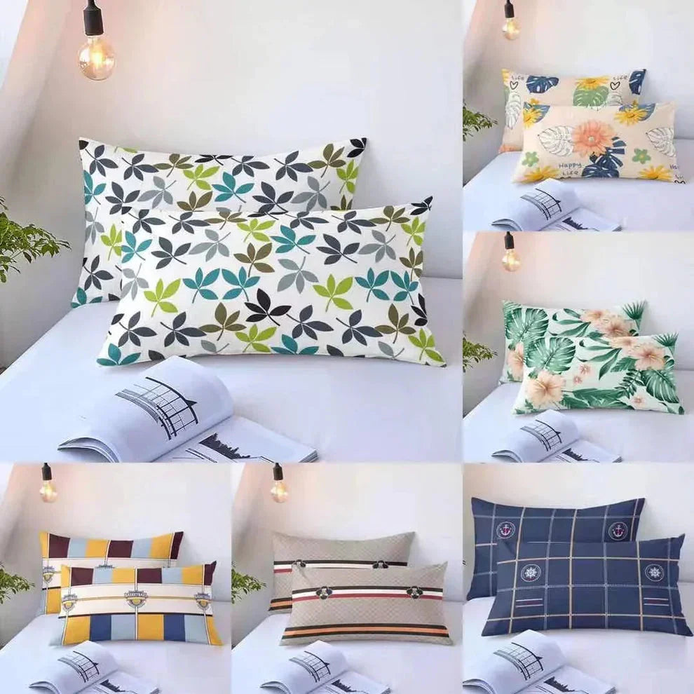 Assorted Color Pillow Case Set - 48 x 74CM x 2Pcs