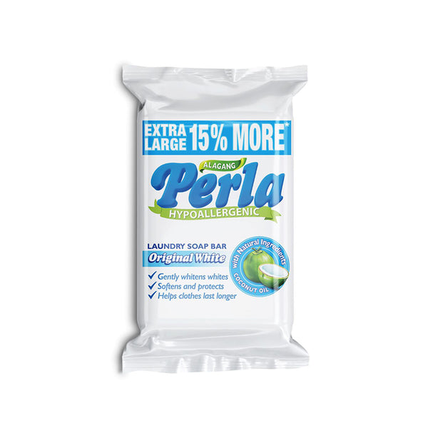 Perla Hypoallergenic Original White Laundry Soap Bar - 110g