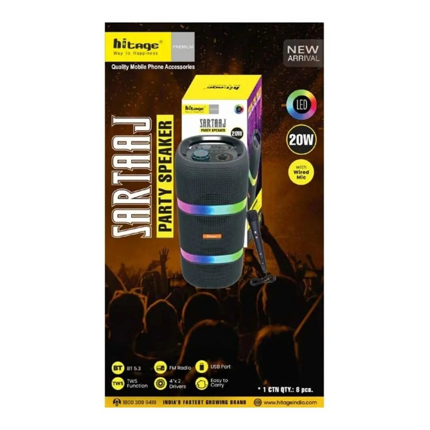 Hitage 20W Party Speaker With Mic
