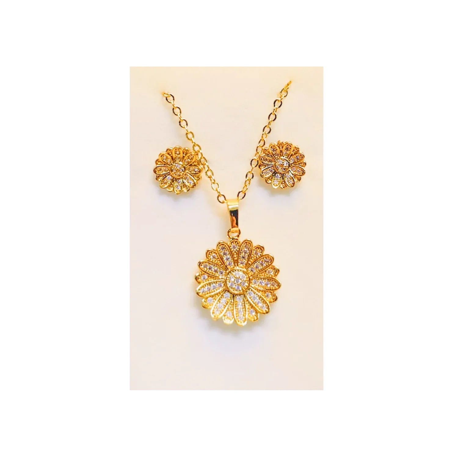 Korean Style Golden Stainless Steel Jewelry Set - FJ4227