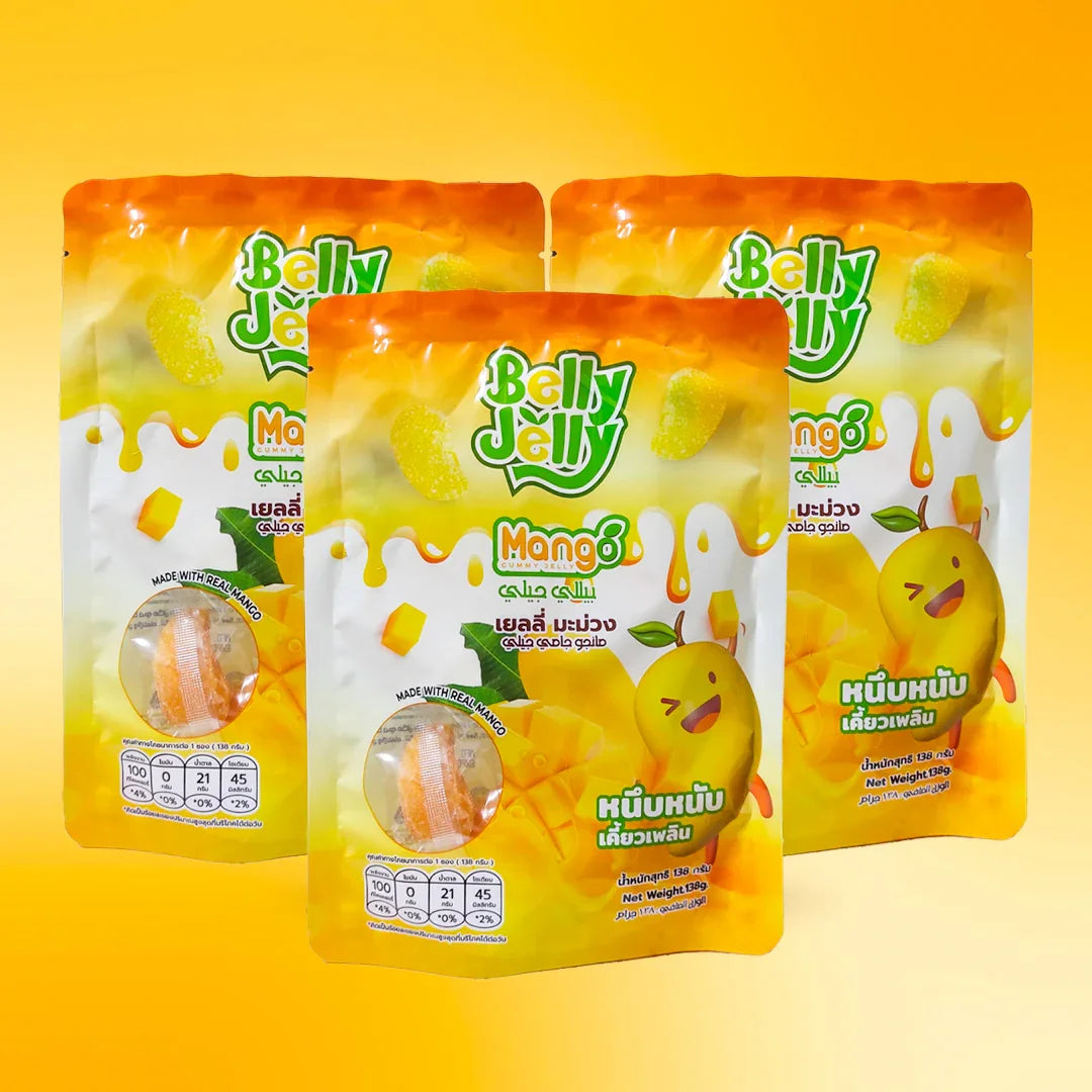 Belly Jelly Mango Made With Real Mango - 3Pcs × 138g (Offer)