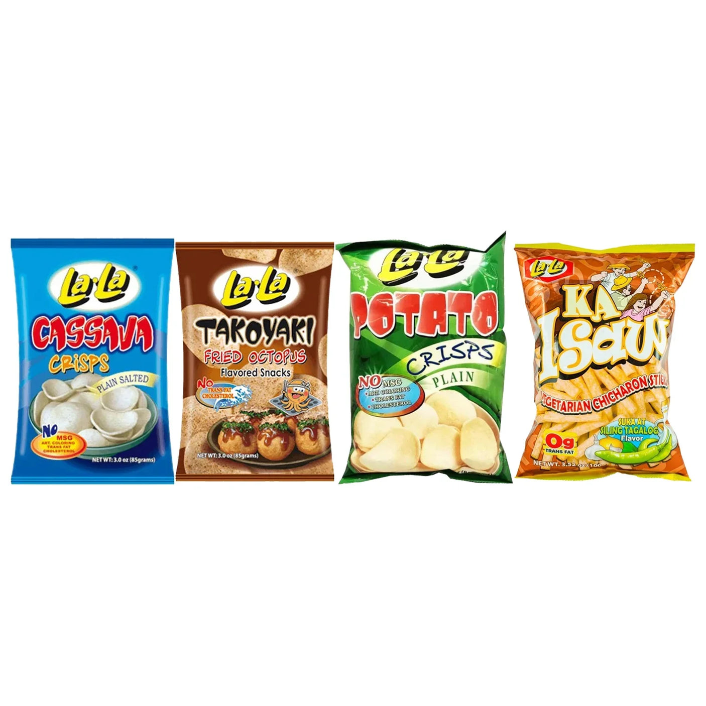 La La Assorted Flavored Snacks - 85g × 4Pcs (Offer)