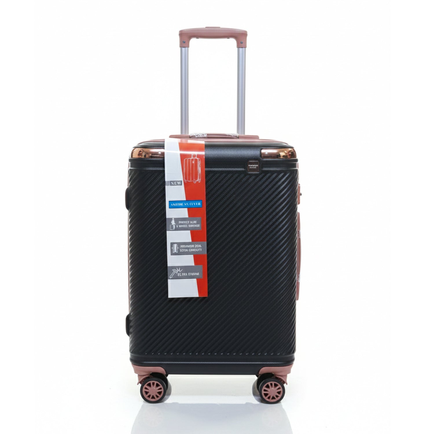 American Flyer Luggage Bag 20 Inch Cabin Size Luggage Trolly - Black