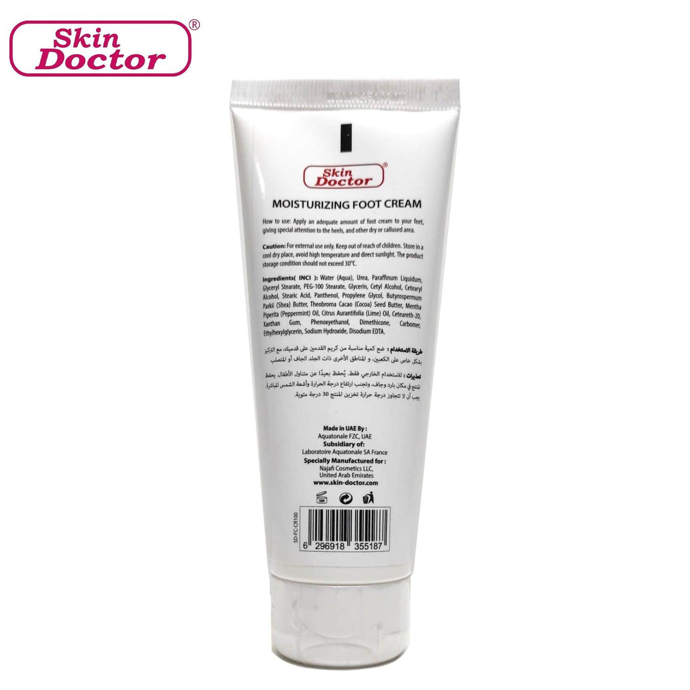 Skin Doctor Moisturizing Foot Cream Lime & Peppermint - 100ml