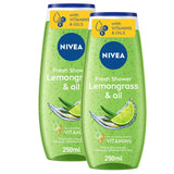 Nivea Fresh Shower Lemongrass & Oil - 250ml (1+1) Offer
