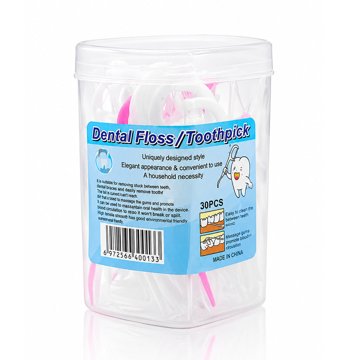 Dental Floss Toothpicks - 30Pcs
